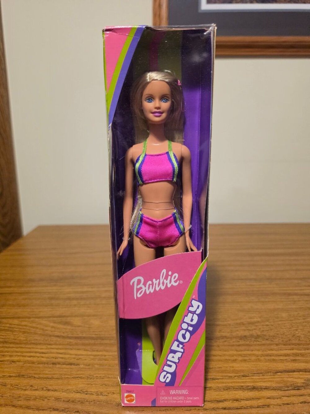 Vintage 2000 Surf City Barbie Doll #28417 Mattel NIB Pink Bikini Summer Beach